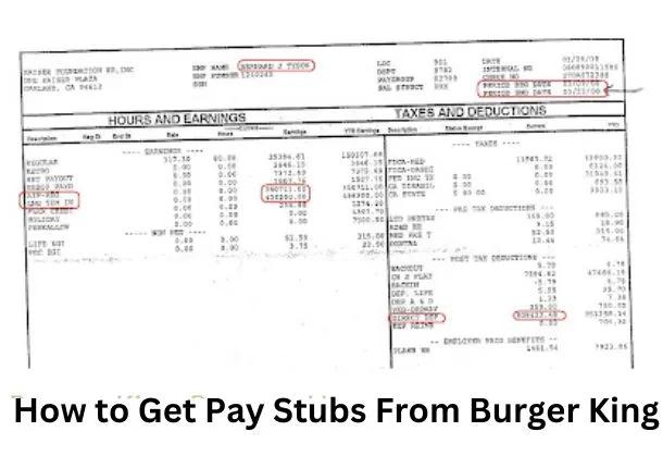 How to Get a Check Stub From Burger King