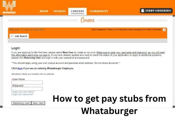 How to Get a Check Stub from Whataburger?