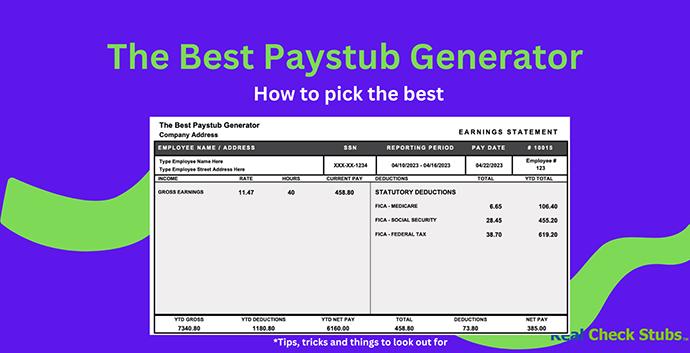 8 Best Paystub Generators 2024