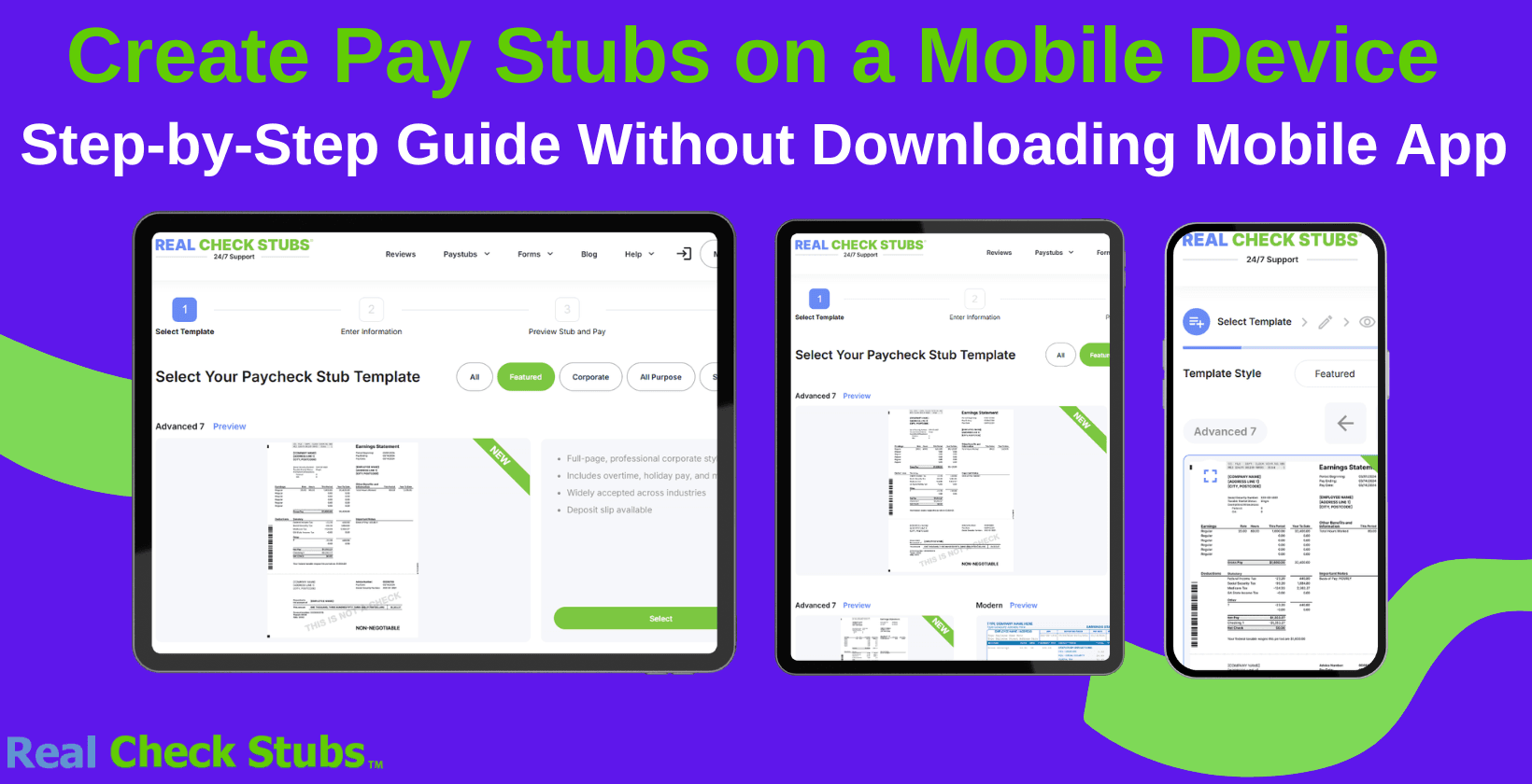 How To Create Pay Stubs in Mobile Devices?