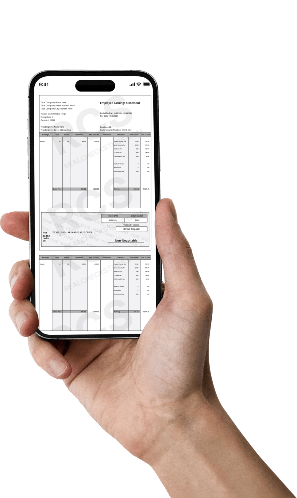 Instantly Generate Real Check Stubs
