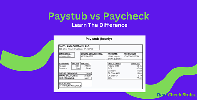 pay stub vs paycheck